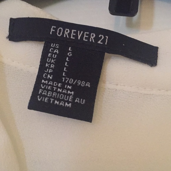 Forever 21 button down cream blouse - Picture 3 of 3